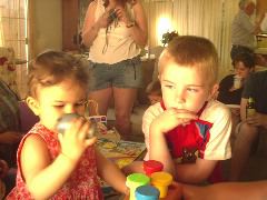 Carter and cousin Michael at Carter's first birthday party